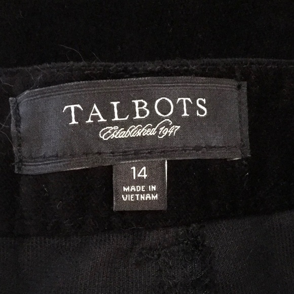 Talbots Black Velvet Pants - Picture 3 of 5